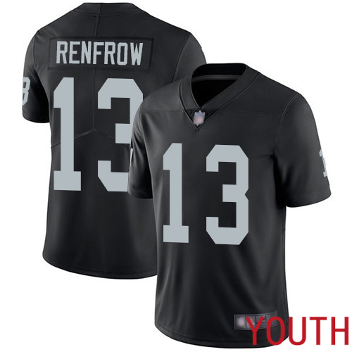 Oakland Raiders Limited Black Youth Hunter Renfrow Home Jersey NFL Football #13 Vapor Untouchable Jersey->youth nfl jersey->Youth Jersey